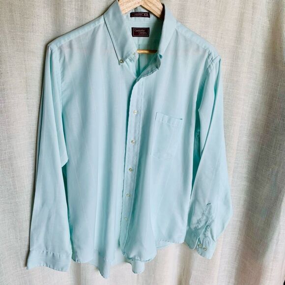 Cambridge Classics by Mervyn’s Mint Green Button-Up Shirt - Made in USA - Size L - Picture 16 of 16
